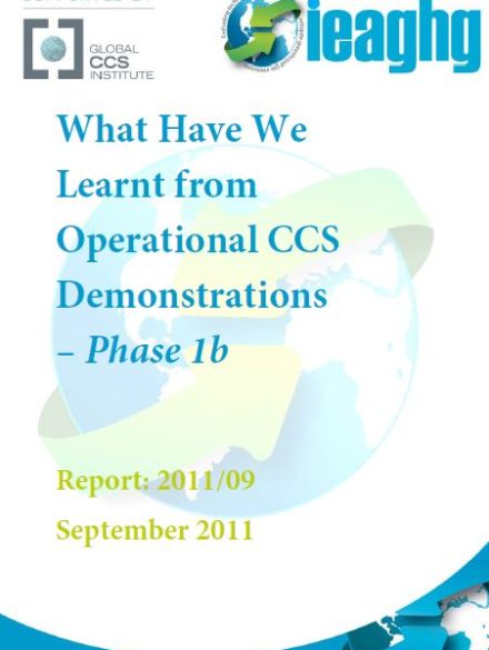 What have we learnt from operational CCS demonstrations: phase 1b