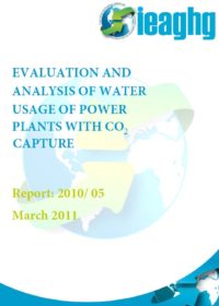Evaluation and analysis of water usage of power plants with CO2 capture