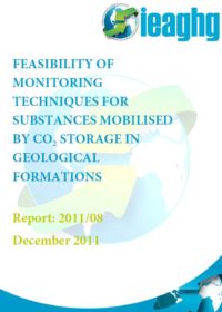 Feasibility of monitoring techniques for substances mobilised by CO2 storage in geological formations