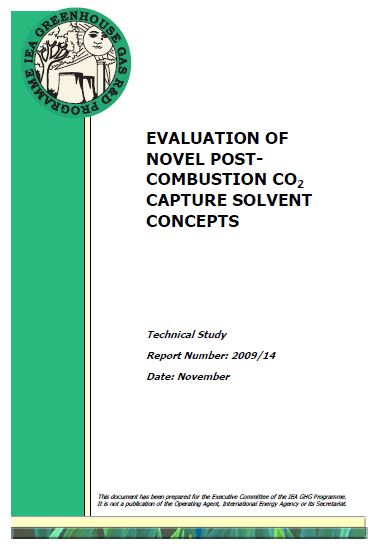 Evaluation of novel post-combustion CO2 capture solvent concepts