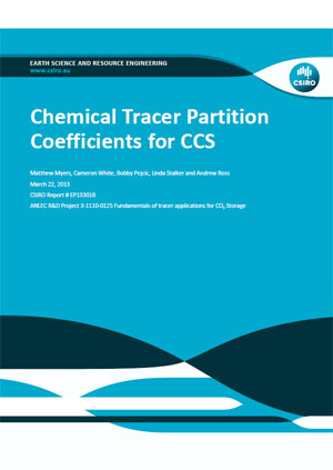 Chemical tracer partition coefficients for CCS