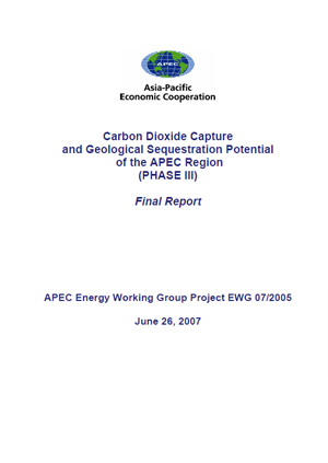Carbon dioxide capture and geological sequestration potential of the APEC region (phase III): final report