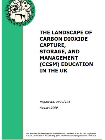 The landscape of carbon dioxide capture, storage, and management (CCSM) education in the UK