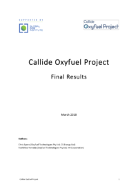 Callide Oxyfuel Project – Final Results
