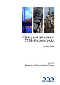 Potential cost reductions in CCS in the power sector: discussion paper