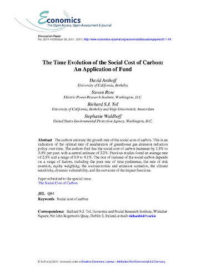 The time evolution of the social cost of carbon: an application of fund