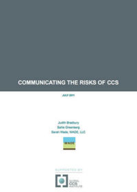 Communicating the risks of CCS