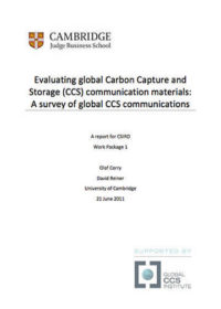Evaluating global carbon capture and storage (CCS) communication materials: a survey of global CCS communications