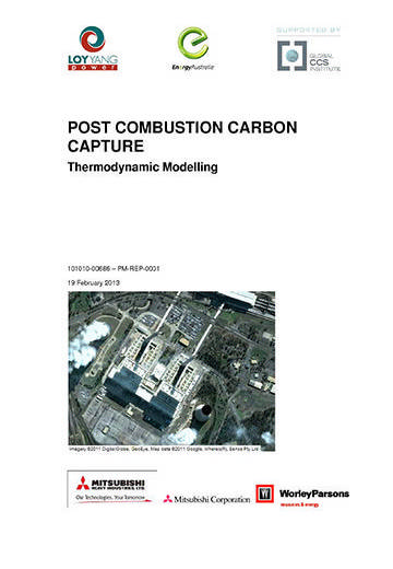 Post combustion carbon capture: thermodynamic modelling