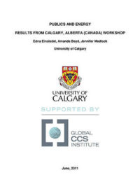 Publics and energy: results from Calgary, Alberta (Canada) workshop