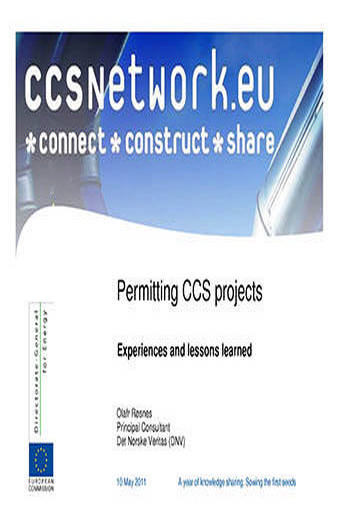 Permitting CCS projects: Experiences and lessons learned