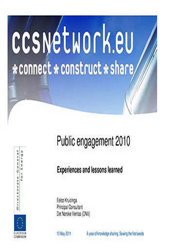 Public engagement 2010: Experiences and lessons learned