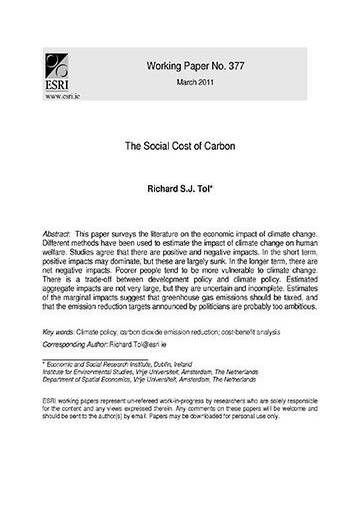 The social cost of carbon