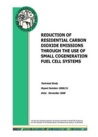 Reduction of residential carbon dioxide emissions through the use of small cogeneration fuel cell systems
