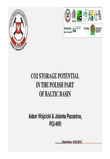 CO2 storage potential in the Polish part of Baltic Basin