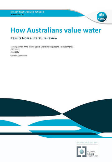 How Australians value water: results from a literature review