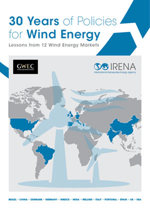 30 years of policies for wind energy: lessons from 12 wind energy markets