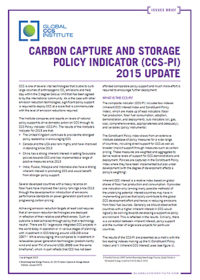 Carbon Capture and Storage Policy Indicator (CCS-PI): 2015 update