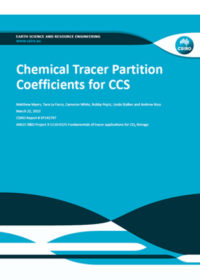 Chemical tracer partition coefficients for CCS
