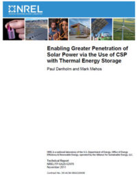 Enabling greater penetration of solar power via the use of CSP with thermal energy storage