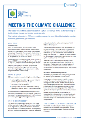 Meeting the climate challenge