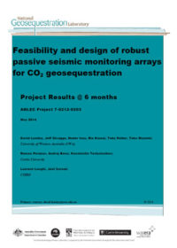 Feasibility and design of robust passive seismic monitoring arrays for CO2 geosequestration: project results @ 6 months