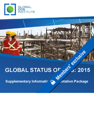 The global status of CCS: 2015. Supplementary information presentation package