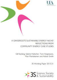 A grassroots sustainable energy niche? Reflections from community energy case studies