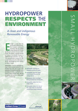 Hydropower respects the environment: a clean and indigenous renewable energy