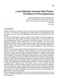 Local attitudes towards wind power: the effect of prior experience