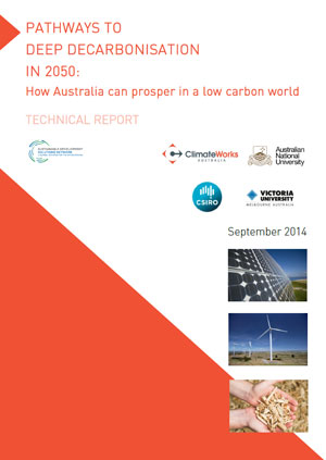Pathways to deep decarbonisation in 2050: how Australia can prosper in a low carbon world. Technical report