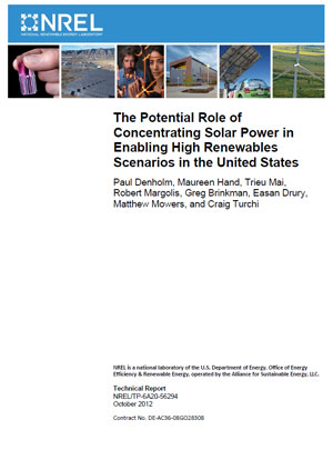 The potential role of concentrating solar power in enabling high renewables scenarios in the United States