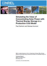 Simulating the value of concentrating solar power with thermal energy storage in a production cost model