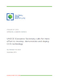 UNECE Executive Secretary calls for more effort to develop, demonstrate and deploy CCS technology