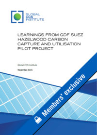 Learnings from GDF SUEZ Hazelwood carbon capture and utilisation pilot project
