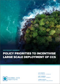 Policy priorities to incentivise large scale deployment of CCS