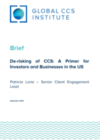 De-risking of CCS: A Primer for Investors and Businesses in the United States