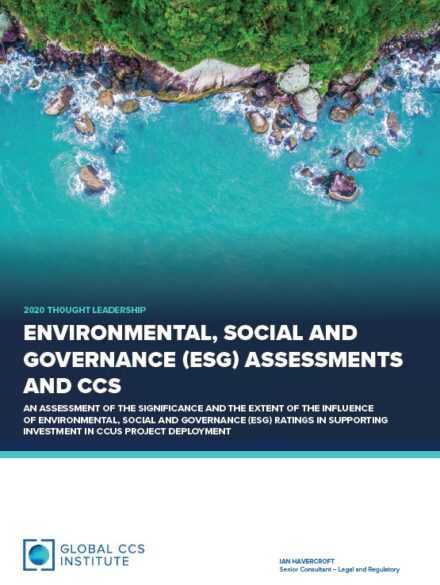 Environmental, Social and Governance (ESG) Assessments and CCS