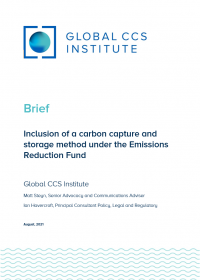 Inclusion of a CCS Method Under the Emissions Reduction Fund