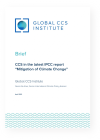 CCS in the latest IPCC report “Mitigation of Climate Change”