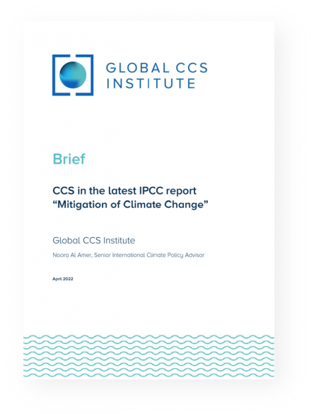 CCS in the latest IPCC report “Mitigation of Climate Change”