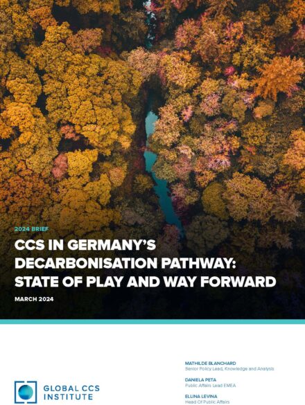 CCS in Germany’s Decarbonisation Pathway: State of Play and Way Forward