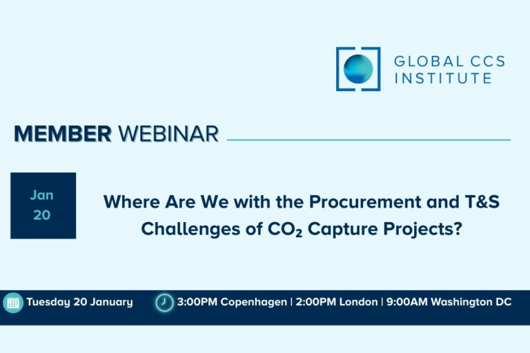 Member Webinar | Where Are We with the Procurement and T&S Challenges of CO₂ Capture Projects?