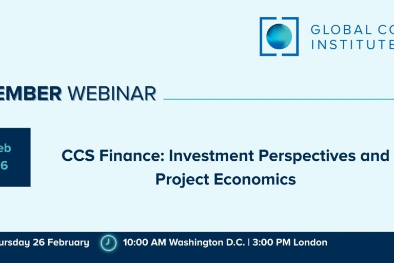 Member Webinar | CCS Finance: Investment Perspectives and Project Economics