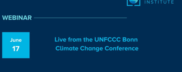 Webinar | Live from the UNFCCC Bonn Climate Change Conference